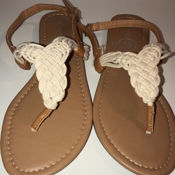 Womens sole mates braided raffia sandals size small  6/7 NEW - Picture 8 of 13